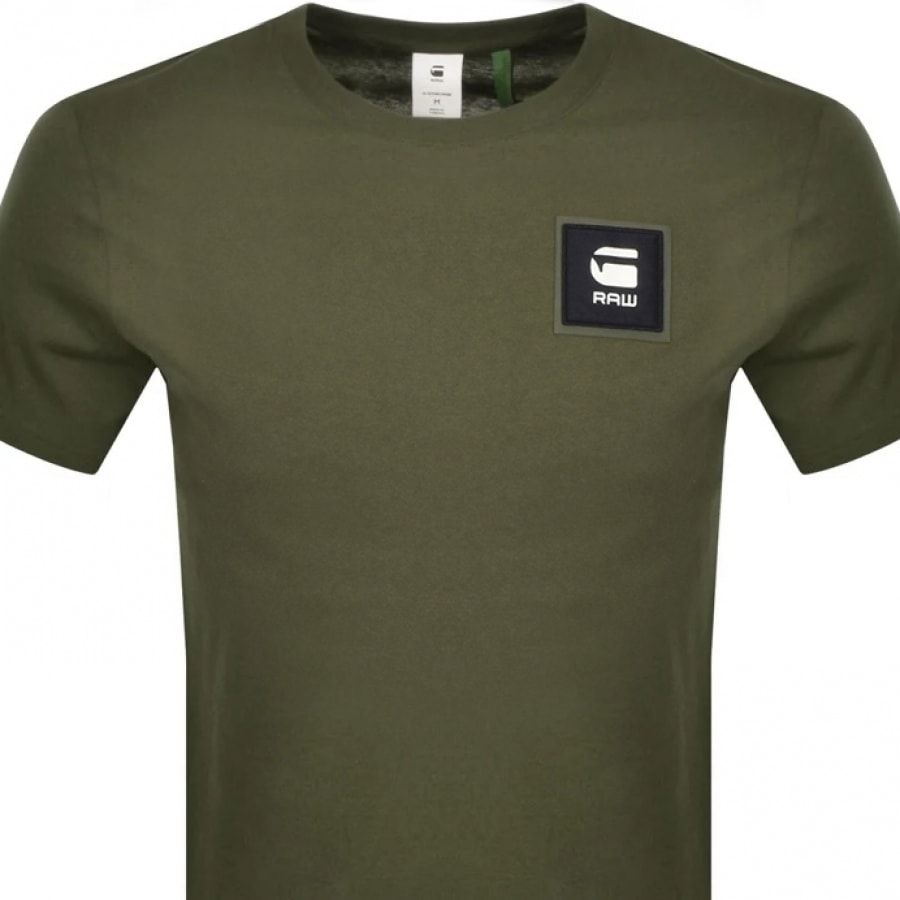 Alternative Image for ProductG Star Raw Badge Logo T Shirt Khaki2